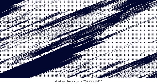 Dots halftone white \u0026 blue color pattern gradient grunge texture background. Dots pop art comics sport style vector illustration