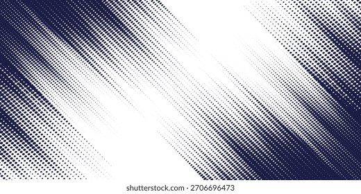 Dots halftone white \u0026 blue color pattern gradient grunge texture background. Dots pop art	