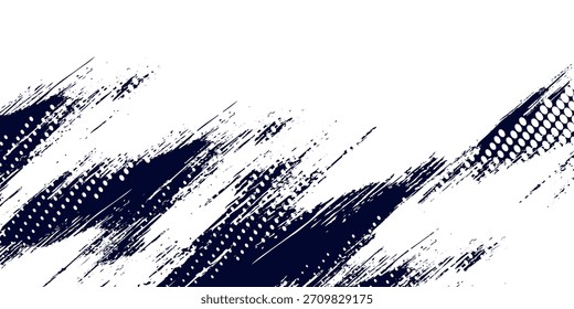 Weiße Punkte \u0026 blaue Farbmuster Farbverlauf farbige Textur Hintergrund. Dots Pop Art Comics Sport Stil Vektorgrafik