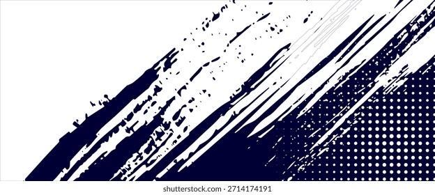 Dots halftone white \u0026 blue color pattern gradient grunge texture background. Dots pop art comics sport style vector illustration
