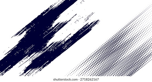 Weiße Punkte \u0026 blaue Farbmuster Farbverlauf farbige Textur Hintergrund. modern