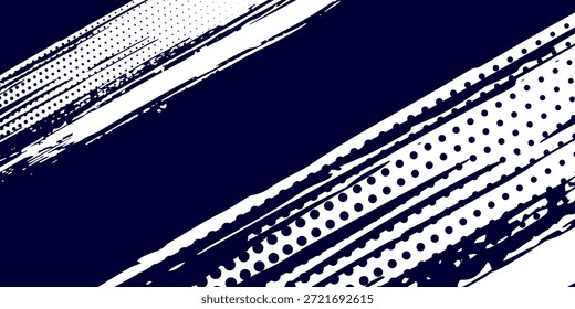 Punto medio tono blanco u0026 patrón de color azul gradiente grunge textura de fondo. Puntos pop art comics diseño de arte simple