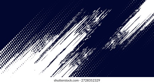 Pontos branco de meio-tom \u0026 cor azul padrão gradiente gradiente textura fundo. Pontos pop art quadrinhos estilo esporte vetor ilustração