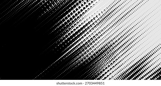 Dots halftone white vand dark black color pattern gradient grunge texture background. Dots pop art sport style vector illustration.