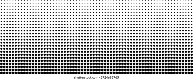 Ilustración vectorial ancha de semitono de puntos