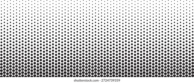 Ilustración vectorial ancha de semitono de puntos