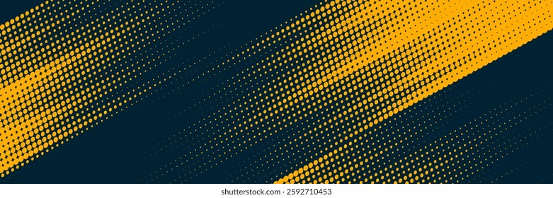 	
Dots halftone yellow and blue color pattern gradient grunge texture background. Dots pop art comics sport style vector illustration halftone. moderna