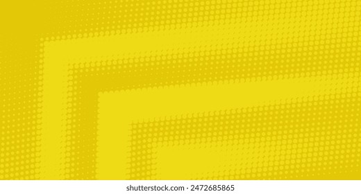 Dots halftone yellow color pattern gradient texture with technology digital background. Dots pop art comics with nature graphic design.