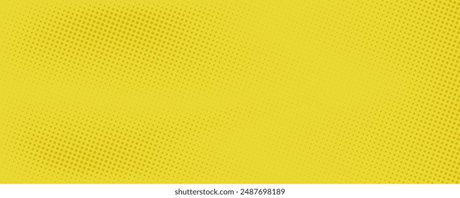 Dots halftone yellow color pattern gradient texture with technology digital background. Dots pop art comics with nature graphic design.