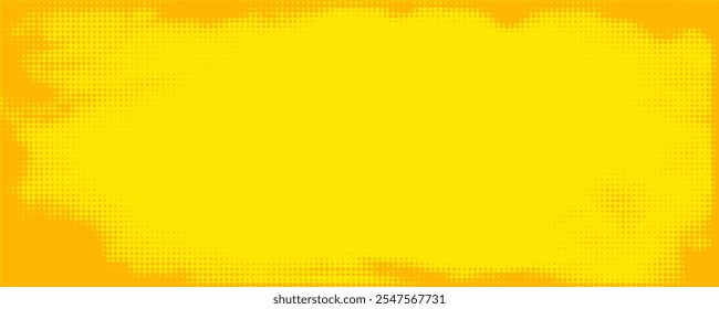 Pontos meio-tom amarelo padrão de cor gradiente gradiente textura fundo. Ponto pop arte quadrinhos esporte