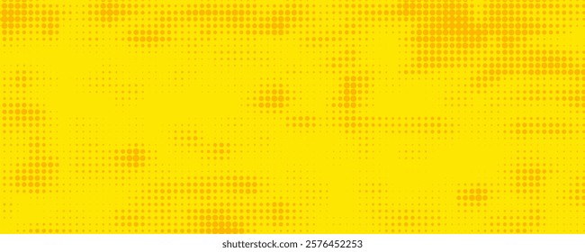 Dots halftone yellow color pattern gradient grunge texture background. Dots pop art comics sport style vector eps 10