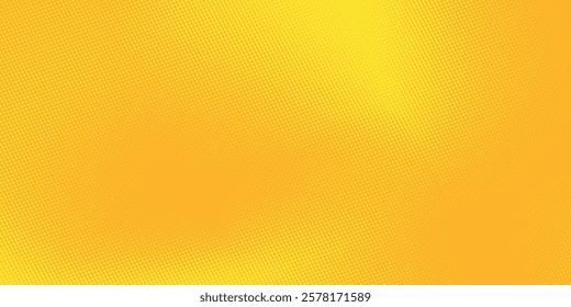 Dots halftone yellow color pattern gradient texture with technology digital background. Dots pop art comics with summer background.