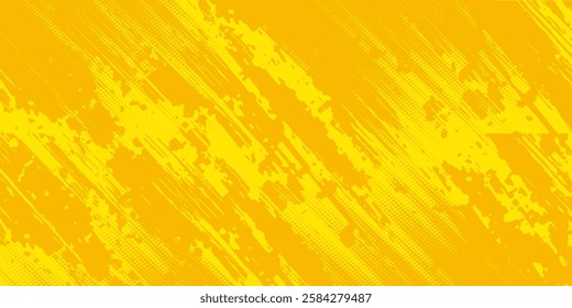 Dots halftone yellow color pattern gradient grunge texture background. Dots pop art comics sport style vector illustration