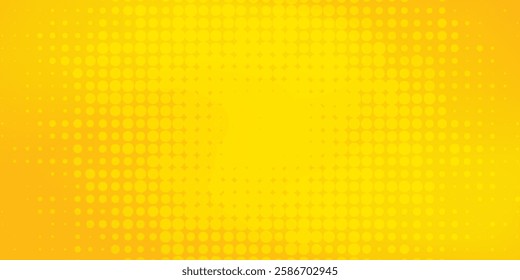 Dots halftone yellow color pattern gradient grunge texture background