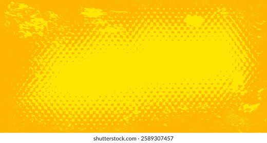 Dots halftone yellow color pattern gradient grunge texture background. Dots pop art comics sport style vector illustration