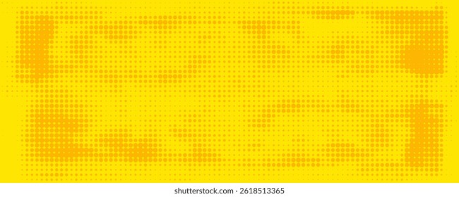 Dots halftone yellow color pattern gradient grunge texture background.