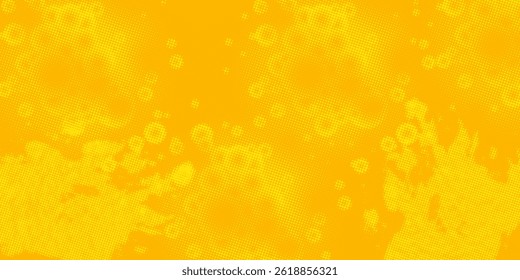 Dots halftone yellow color pattern gradient grunge texture background. Dots pop art comics sport style vector illustration