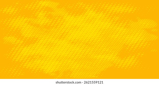 Dots halftone yellow color pattern gradient grunge texture background. Dots pop art comics sport style vector illustration