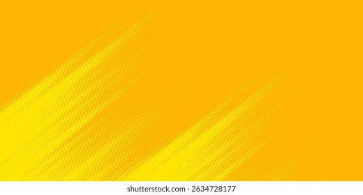 Dots halftone yellow color pattern gradient grunge texture background. Dots pop art comics sport style modern arts