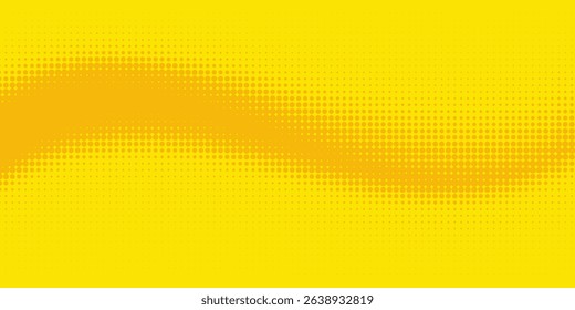 Dots halftone yellow color pattern gradient grunge texture background. Dots pop art comics sport style vector modern dotted