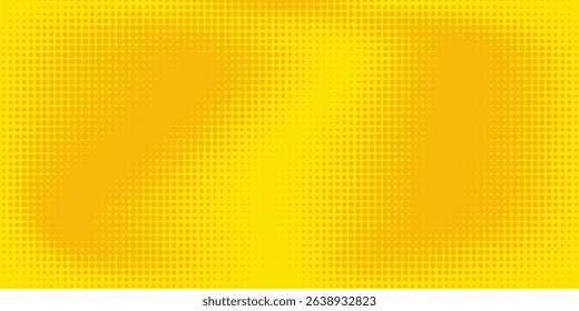 Dots halftone yellow color pattern gradient grunge texture background. Dots pop art comics sport style vector modern dotted