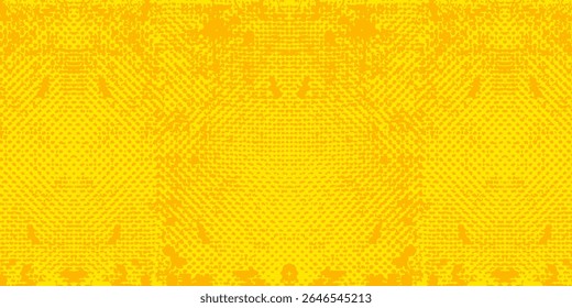 Dots halftone yellow color pattern gradient grunge texture background. Dots pop art comics sport style vector illustration