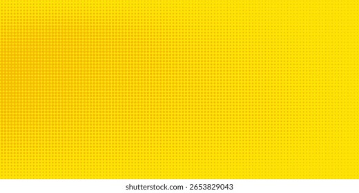 Fondo de textura grunge de gradiente de patrón de color amarillo de semitono de puntos. Dots pop art comics estilo deportivo Vector moderno punteado
