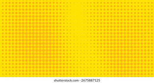 Dots halftone yellow color pattern gradient grunge texture background. Dots pop art comics sport style modern