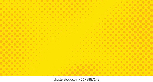 Dots halftone yellow color pattern gradient grunge texture background. Dots pop art comics sport style modern