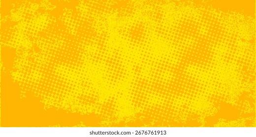 Dots halftone yellow color pattern gradient grunge texture background. Dots pop art comics sport style vector illustration