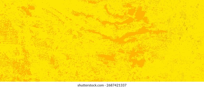 Fondo de textura grunge de gradiente de patrón de color amarillo de semitono de puntos. Ilustración vectorial de estilo deportivo de cómics de arte pop de puntos. Eps 10