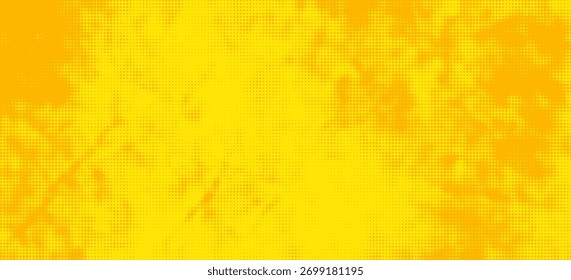 Dots halftone yellow color pattern gradient grunge texture background. Dots pop art comics sport style vector illustration

