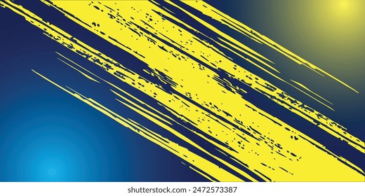 Dots halftone yellow and dark blue color pattern gradient grunge texture background. Dots pop art sport style vector illustration.