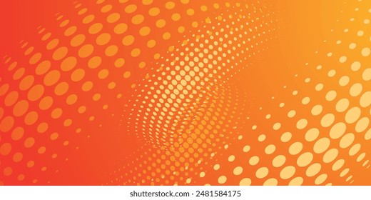 Dots halftone yellow and dark blue color pattern gradient grunge texture background.