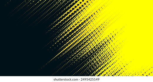 Dots halftone yellow and dark blue color pattern gradient grunge texture background. Dots pop art sport style vector illustration.