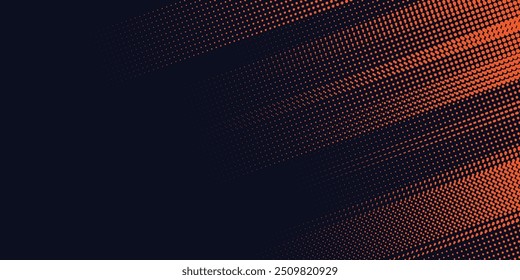 Punkte Halbton gelb und dunkelblaue Farbmuster Farbverlauf Grunge Textur Hintergrund. Dots Pop Art Sport Stil Vektorgrafik
