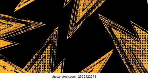 Fondo de textura grunge degradado de patrón de color amarillo y azul oscuro. Ilustración vectorial de estilo deportivo de arte pop de puntos