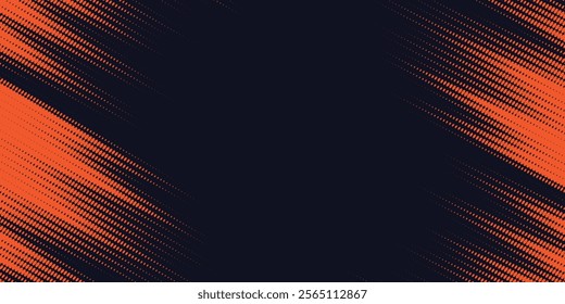 Dots halftone yellow and dark blue color pattern gradient grunge texture background. Dots pop art sport style vector illustration
