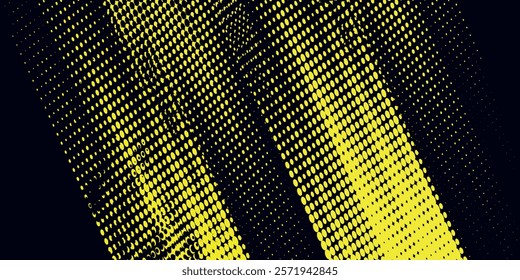 Dots halftone yellow and dark blue color pattern gradient grunge texture background. Dots pop art sport style vector illustration.eps10