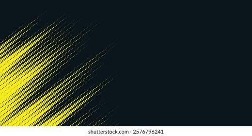 Dots halftone yellow and dark blue color pattern gradient grunge texture background. Dots pop art sport style vector illustration.