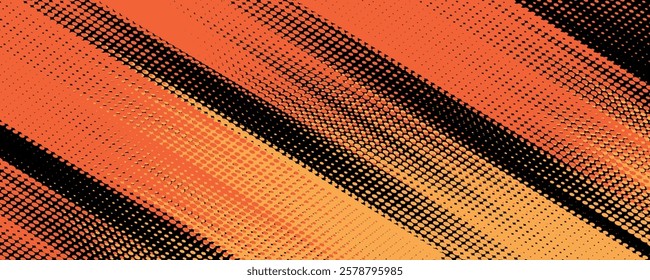 Dots halftone yellow and dark blue color pattern gradient grunge texture background. Dots pop art sport style vector illustration