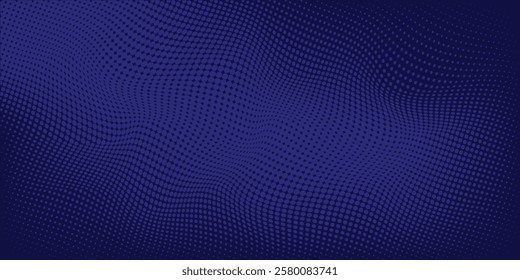 Dots halftone yellow and dark blue color pattern gradient grunge texture background. vector grunge. modern