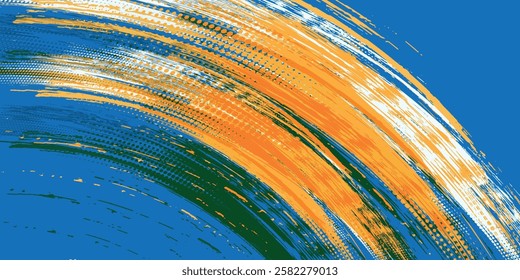 Dots halftone yellow and dark blue color pattern gradient grunge texture background. Dots pop art sport style vector illustration	