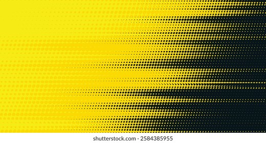 Dots halftone yellow and dark blue color pattern gradient grunge texture background. Dots pop art sport style