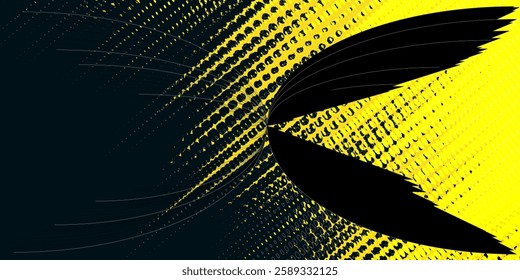 Dots halftone yellow and dark blue color pattern gradient grunge texture background. Dots pop art sport style vector illustration.