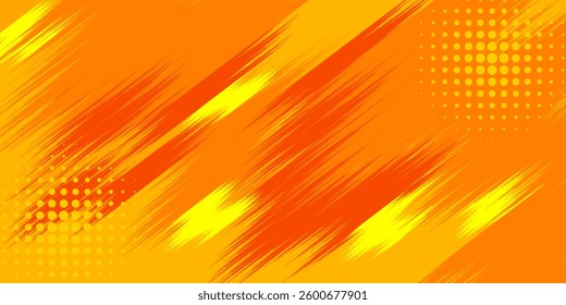 Dots halftone yellow and dark blue color pattern gradient grunge texture background. vector grunge