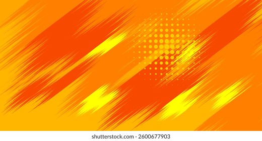 Dots halftone yellow and dark blue color pattern gradient grunge texture background. vector grunge