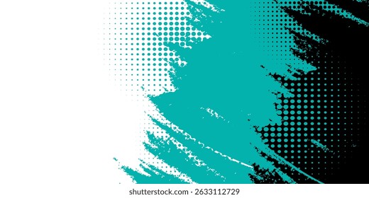Fondo de textura grunge degradado de patrón de color amarillo y azul oscuro. Ilustración vectorial de estilo deportivo de arte pop de puntos
