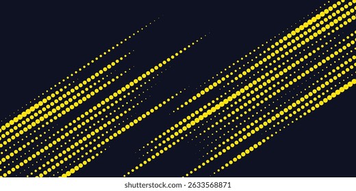 Dots halftone yellow and dark blue color pattern gradient grunge texture background. Dots pop art sport style vector illustration. Vector grunge halftone abstract.Dots texture background.
