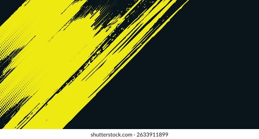 Dots halftone yellow and dark blue color pattern gradient grunge texture background. Dots pop art sport modern 